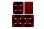 Mijölnir Piazza Red Juego de Alfombras de Baño Acrílicas de 3 Piezas